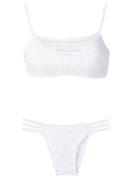 Bikini Amir Slama tricotate alb