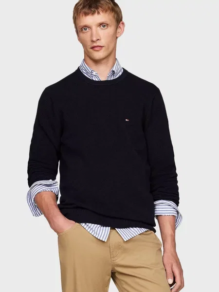 Свитер Tommy Hilfiger с круглым вырезом синий