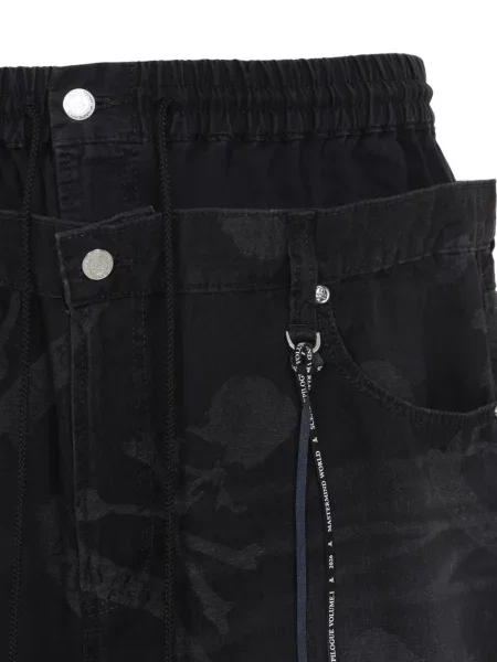 Blugi Mastermind World cu imagine negru