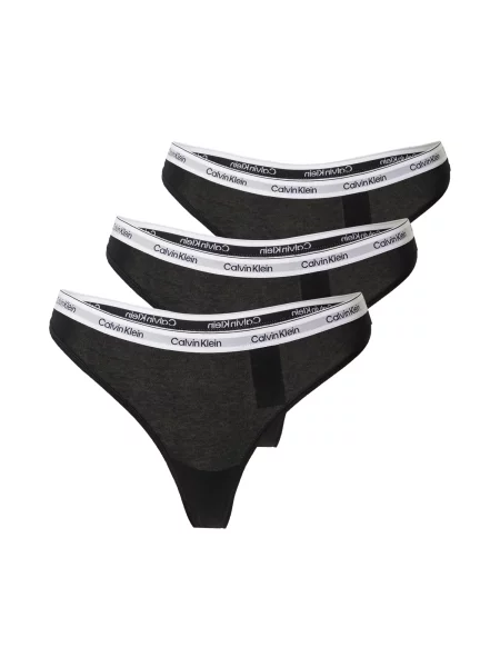 Calvin Klein Tanga / alb negru