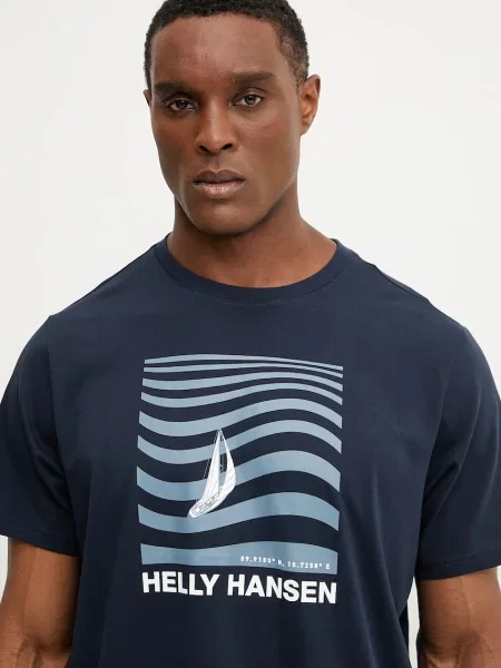 Футболка Helly Hansen SHORELINE з принтом синій