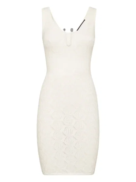 Mini rochie mini Philipp Plein de costum mini alb