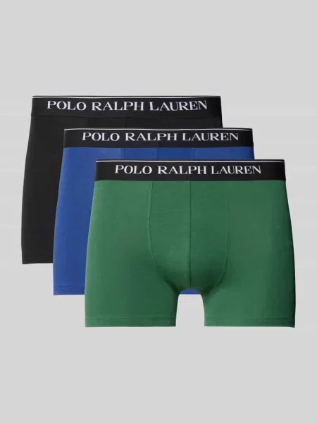 Obcisłe bokserki z mieszanka bawełny model CLSSIC PACK' Polo Ralph Lauren Underwear zielone
