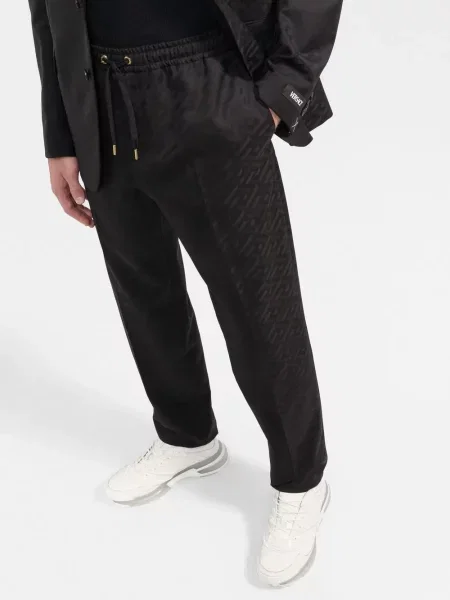 Běžecké kalhoty Versace s potiskem černé