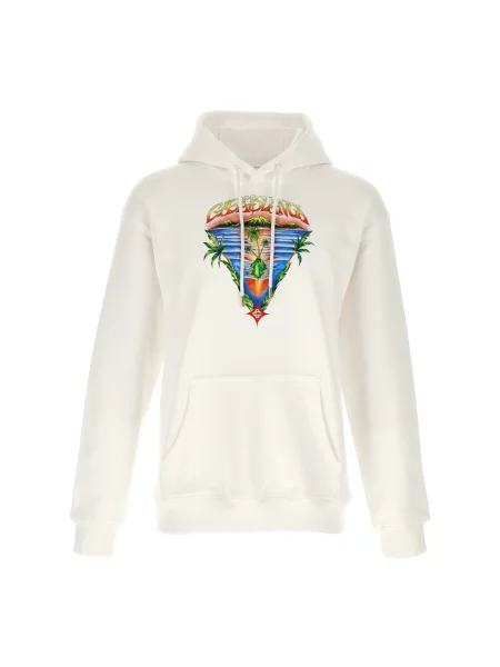 Bluza z kapturem Casablanca z kapturem biała