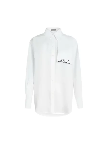 Koszula Karl Lagerfeld z logo biała