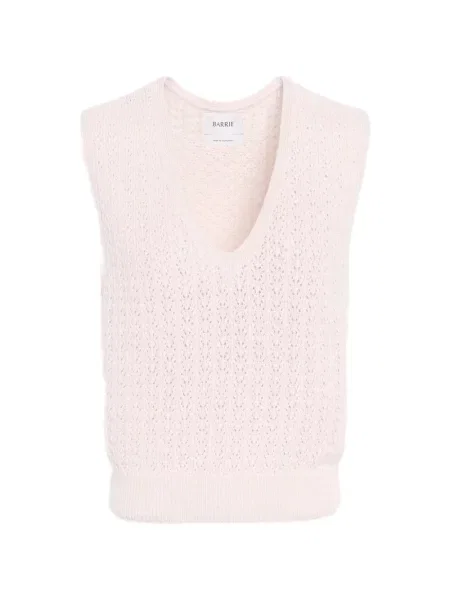 Kamizelka Barrie z kaszmiru różowa