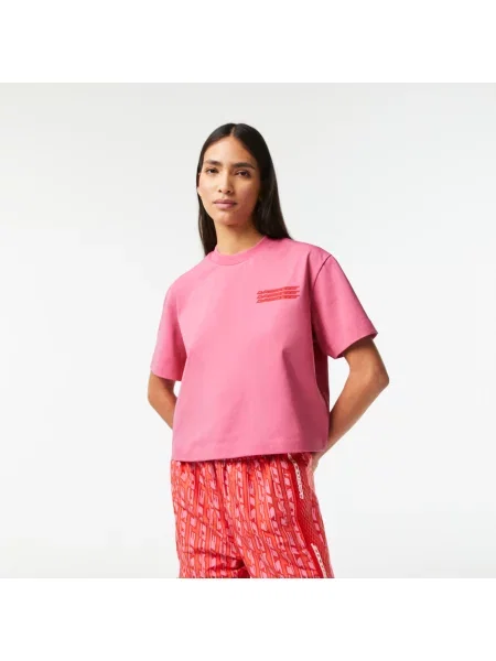 Lacoste футболка рожева