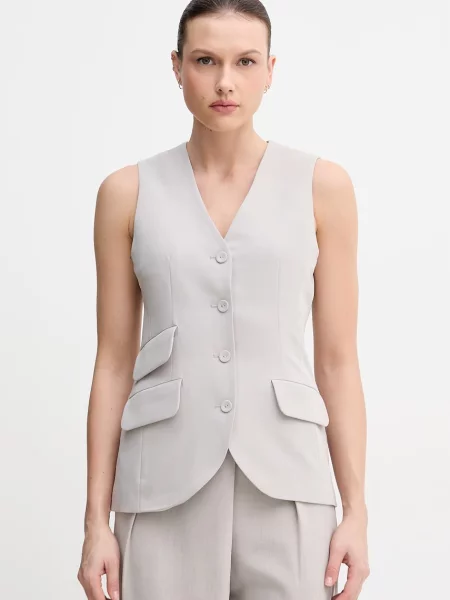 Sisley kamizelka jednorzędowa szara