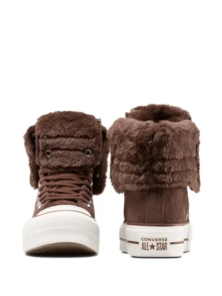 Běžecké leopardí běžecké boty Converse Chuck Taylor All Star se cvočky hnědé