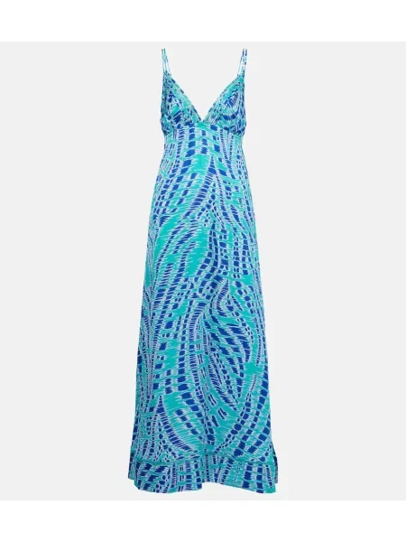 Rochie Poupette St Barth din satin cu imagine de costum