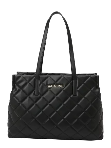 Shopper kabelka Valentino z ekologickej kože čierna