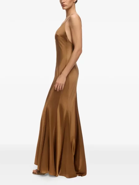 Rochie maxi 12 Storeez de mătase maro