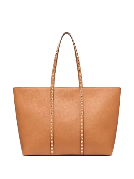 Geantă shopper Valentino Garavani maro