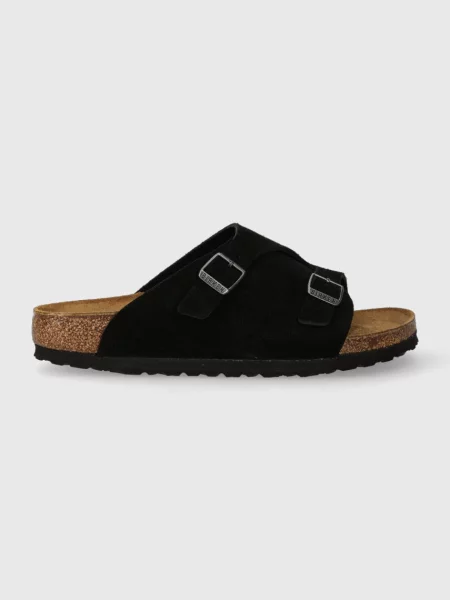 Mini papuci Birkenstock din piele mini negru