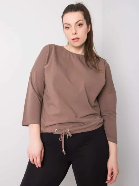 Bluză Fashionhunters maro