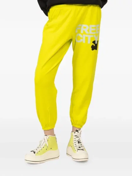 Pantaloni Freecity galben