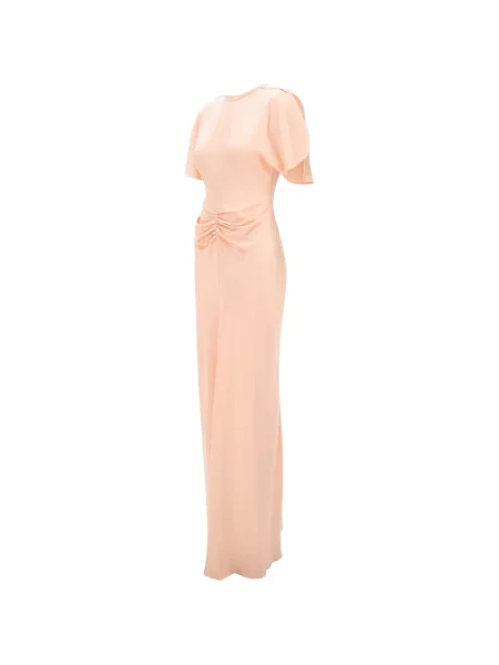 Maxi rochie maxi Victoria Beckham plisată de costum roz