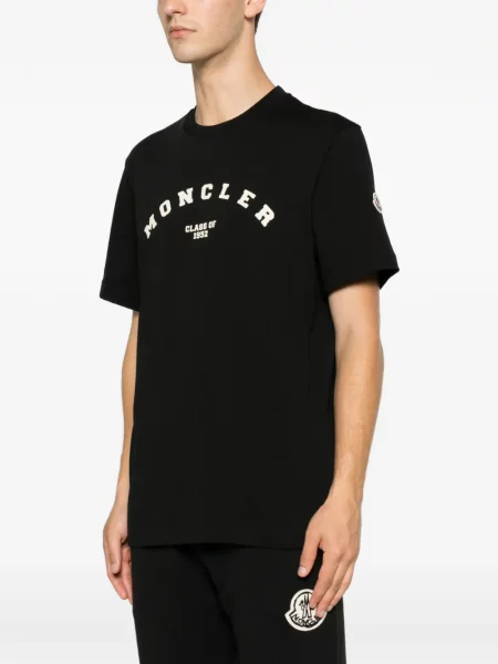 Scurt tricou Moncler cu imagine negru