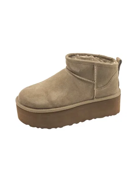 Botki Ugg wełniane brązowe