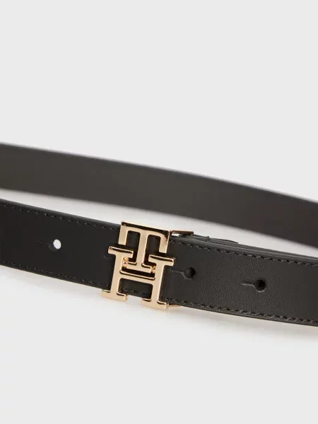 Кожаный ремень Tommy Hilfiger черный