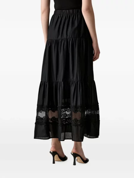 Fusta maxi Morgan din dantelă negru