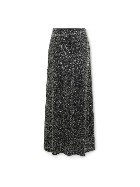 Spódnica midi Rabanne z cekinami do kolan czarna