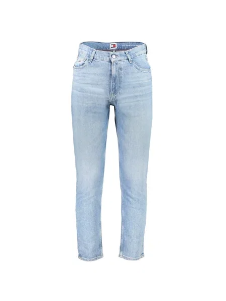 Zwężane dżinsy Tommy Hilfiger zwężany z autografem niebieski