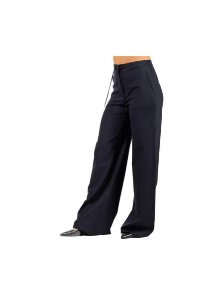 Spodnie Max Mara Studio niebieskie