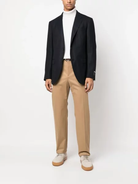 Vienakrūtis švarkas Zegna mėlyna