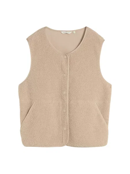 TOM TAILOR Vestă deschis maro