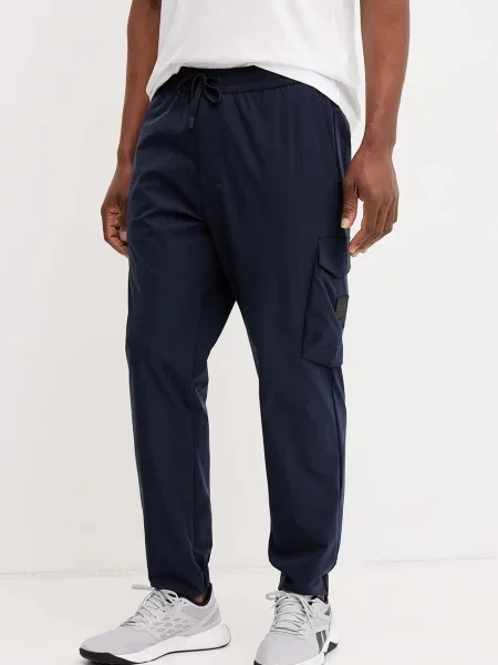 BOSS Spodnie materiałowe T_Urbanex-CargoLight Tapered Fit granatowy