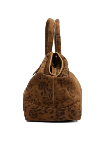 Geantă shopper Ash cu imagine cu model leopard maro