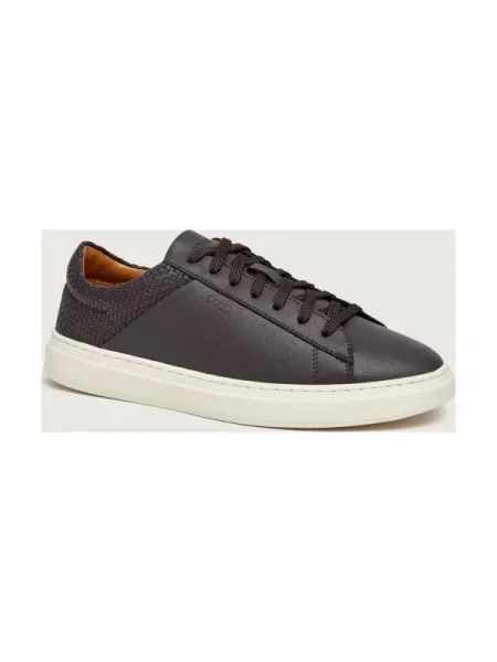 BOSS BLACK Teniși din piele Kieran_Tenn_lwvpu negru