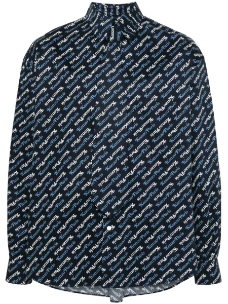 Риза Kenzo с принт синьо
