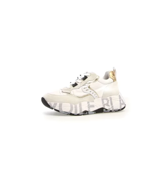 Sneakersy Voile Blanche zamszowe z logo białe