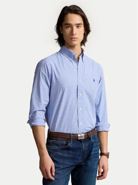 Polo Ralph Lauren Košile Světle modrá Custom Fit bílá