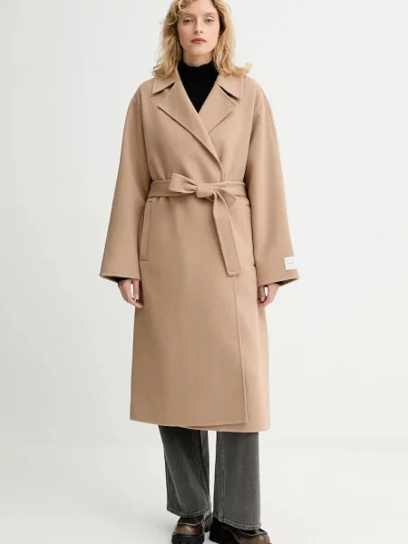 Palton Calvin Klein de lână bej