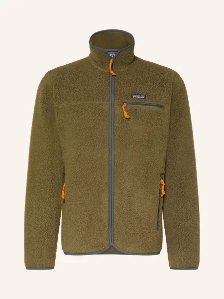 Patagonia Fleecová Mikina Retro Pile tmavě zelená / tmavě šedá