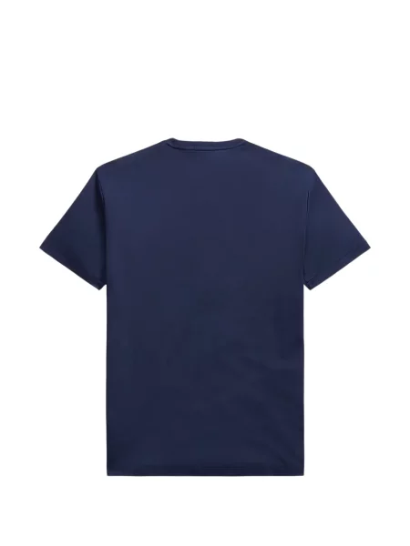 Matlasat tricou polo Polo Ralph Lauren cu decolteu rotund cu autograf roșu