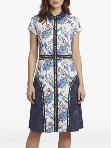 Rochie tip cămașă Mary Katrantzou alb
