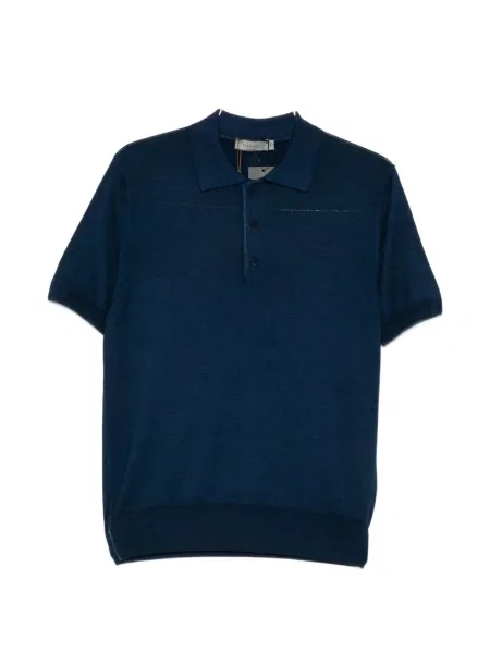 Scurt tricou polo Canali albastru