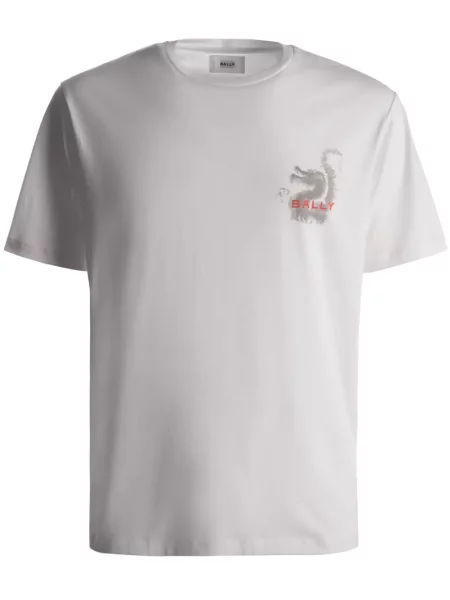 Tricou Bally cu imagine alb