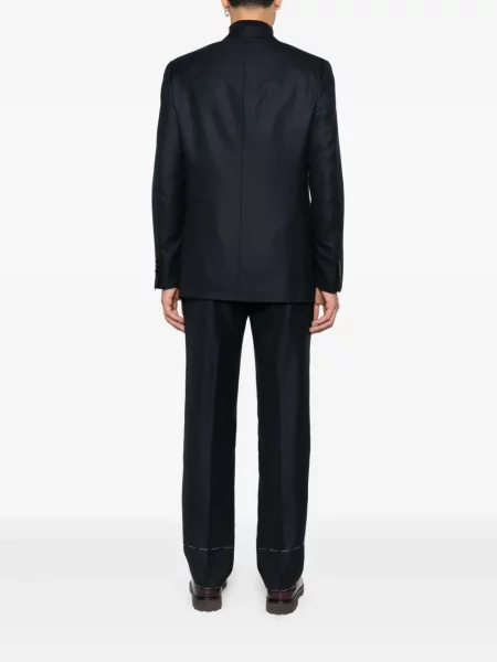 Costum Brioni în carouri albastru