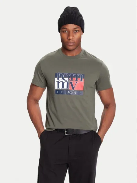 Tommy Jeans Póló khaki