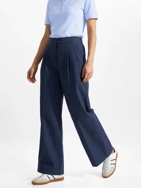 Weekend Max Mara spodnie plisowane WKDBenda Kobiety niebieski 34 granatowe