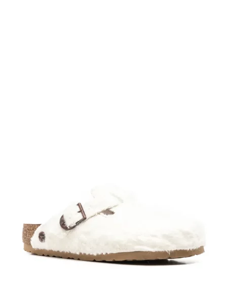 Papuci tip mules Birkenstock alb