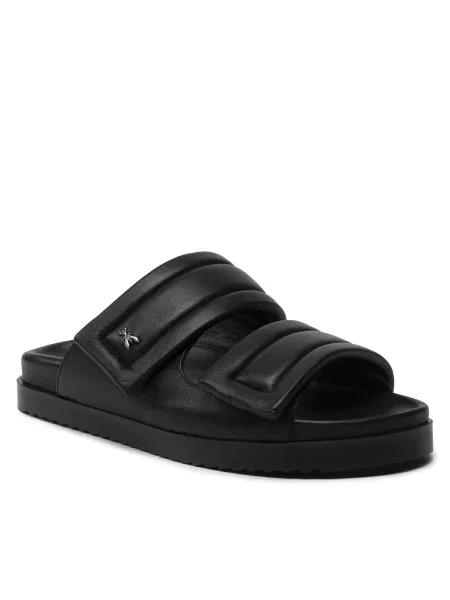 Șlapi Patrizia Pepe din piele negru
