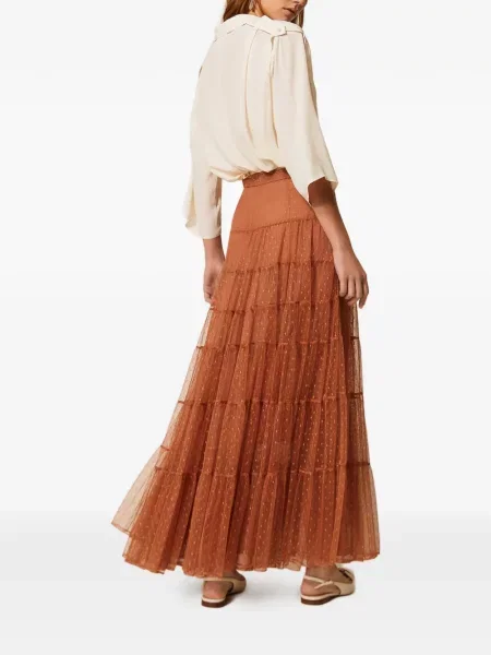 Fustă Twinset din tul maro