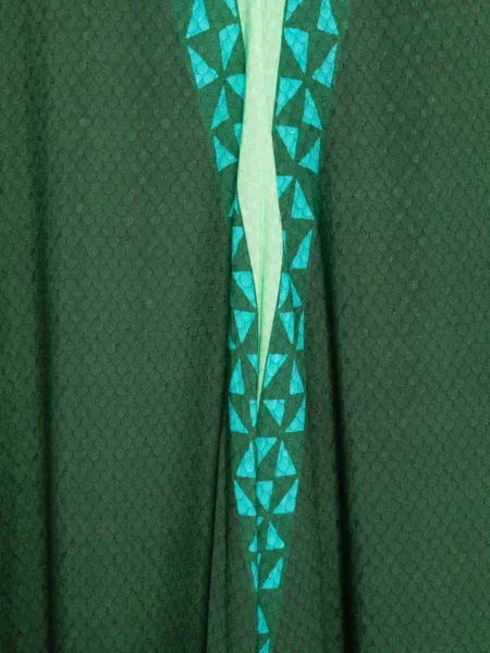 Długa sukienka maxi Pin-up Stars w kwiatki garniturowa zielona